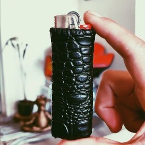 Handmade Faux Crocodile Lighter Case